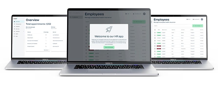 Viveo B2B Employee portal for insurance clients